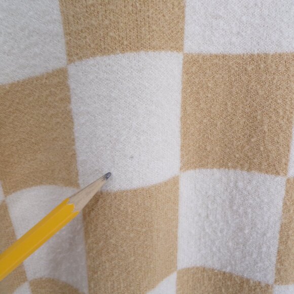 Show Me Your MuMu Sweater Beige Check Knit Pullover Crew Neck Women's Size Small - Picture 13 of 14